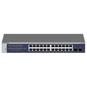 NETGEAR GS724Tv6 Géré L2+/L3 Gigabit Ethernet (10/100/1000) 1U Bleu, Gris